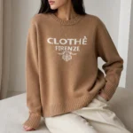 Merino vilnos ir kašmyro megztinis su logotipu (TU) – CLE01-10903