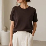 100 % merino vilnos megztinis trumpomis rankovėmis – EM-11526
