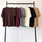 100 % merino vilnos megztinis trumpomis rankovėmis – EM-11526 - Image 2