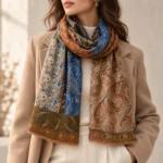 Paisley rašto viskozinis šalikas – B641