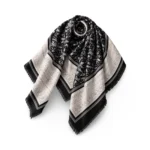 Didelė viskozės skara su smulkiais ornamentais – D1508 - Image 2