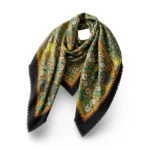 Didelė viskozės skara su rytietiškais ornamentais – B1593 - Image 2