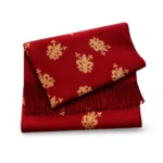 Vilnos ir viskozės šalikas su siuvinėtais ornamentais – Z829 - Image 8