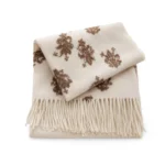 Vilnos ir viskozės šalikas su siuvinėtais ornamentais – Z829 - Image 2