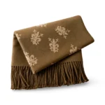 Vilnos ir viskozės šalikas su siuvinėtais ornamentais – Z829 - Image 4