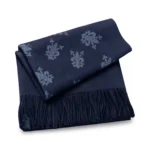 Vilnos ir viskozės šalikas su siuvinėtais ornamentais – Z829 - Image 6