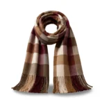 Bordo languotas vilnos ir viskozės šalikas – S678 - Image 2