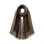 Viskozės šalikas su paisley ornamentais – X659 - Image 5