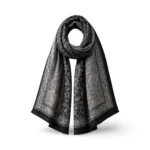 Viskozės šalikas su paisley ornamentais – X659 - Image 6