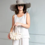 Natūralaus šiaudo rankinė #PG121 SMALL SIZE - Image 3