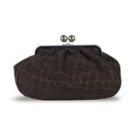Verstos odos rankinė su krokodilo raštu #157630 – dark-brown