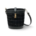 Verstos odos mini rankinė kibiro formos #732-st – juoda