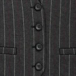 Dryžuota kostiuminė liemenė 95662 – juoda-audinys