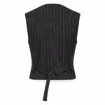 Dryžuota kostiuminė liemenė 95662 – juoda-nugara