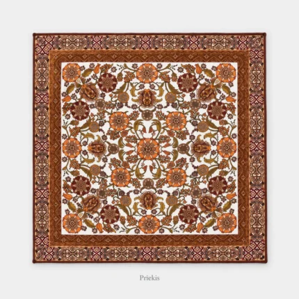 Dvipusė kašmyro ir šilko skara Anastasia, 70 × 70 cm – Priekis