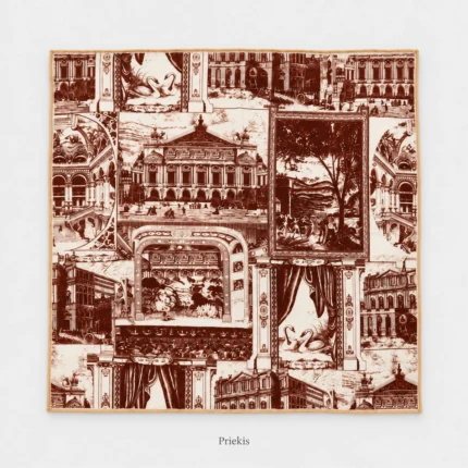 Dvipusė kašmyro ir šilko skara Donatella, 70 × 70 cm – Priekis