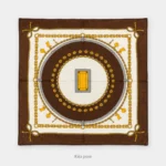 Dvipusė kašmyro ir šilko skara Eleonora, 70 × 70 cm – Kita pusė