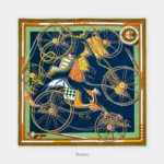Dvipusė kašmyro ir šilko skara Lavinia, 70 × 70 cm – Priekis