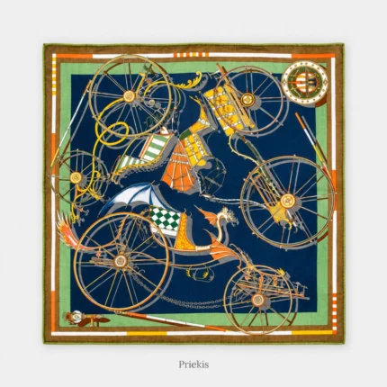 Dvipusė kašmyro ir šilko skara Lavinia, 70 × 70 cm – Priekis