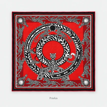 Dvipusė kašmyro ir šilko skara Leonora, 70 × 70 cm – Priekis