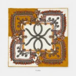 Dvipusė kašmyro ir šilko skara Lucrezia, 70 × 70 cm – Priekis