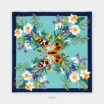 Dvipusė kašmyro ir šilko skara Mariella, 70 × 70 cm – Priekis