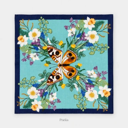 Dvipusė kašmyro ir šilko skara Mariella, 70 × 70 cm – Priekis