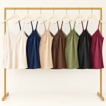 Palaidinė su petnešėlėmis ir nėriniais – CLE01-SW1257 – visos spalvos