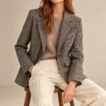 Languotas švarkas su kutais nugaroje – 27B6507 – GRIGIO/BEIGE