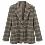 Languotas švarkas su kutais nugaroje – 27B6508 – MILITARE/BEIGE