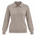 Vilnonis polo megztinis su sagomis – WL1028AI26 – BEIGE