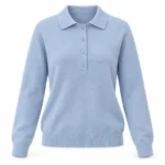 Vilnonis polo megztinis su sagomis – WL1028AI26 – CELESTE
