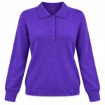 Vilnonis polo megztinis su sagomis – WL1028AI26 – VIOLA