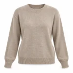 Vilnonis megztinis apvalia iškirpte – WL104AI26 – BEIGE