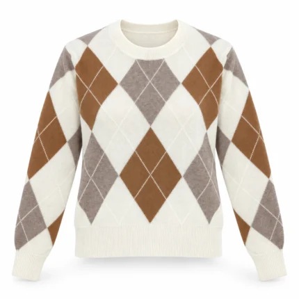 Vilnonis megztinis su rombų raštu – WL1056-R-AI26 – PANNA-CAMMELLO-BEIGE-PANNA