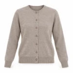 Vilnonis kardiganas su sagomis – WL145AI26 – BEIGE