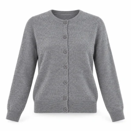 Vilnonis kardiganas su sagomis – WL145AI26 – GRIGIO