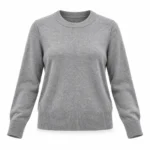 Vilnonis megztinis apvalia iškirpte – WL1742AI26 – GRIGIO