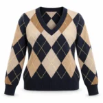 Vilnonis megztinis su rombais ir V iškirpte – WL1795-R-AI26 – BLU-CAMMELLO-BEIGE-GIALLO