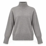 Vilnonis megztinis aukšta apykakle – WL938-7AI26 – GRIGIO