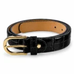 Odinis krokodilo rašto diržas #CO-001/3cm – juoda