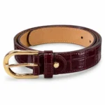 Odinis krokodilo rašto diržas #CO-001/3cm – bordinė