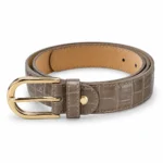 Odinis krokodilo rašto diržas #CO-001/3cm – tamsi kapučino sp.