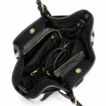 Itališka rankinė su natūraliu karvės kailiu #CV-B0430 – vidus